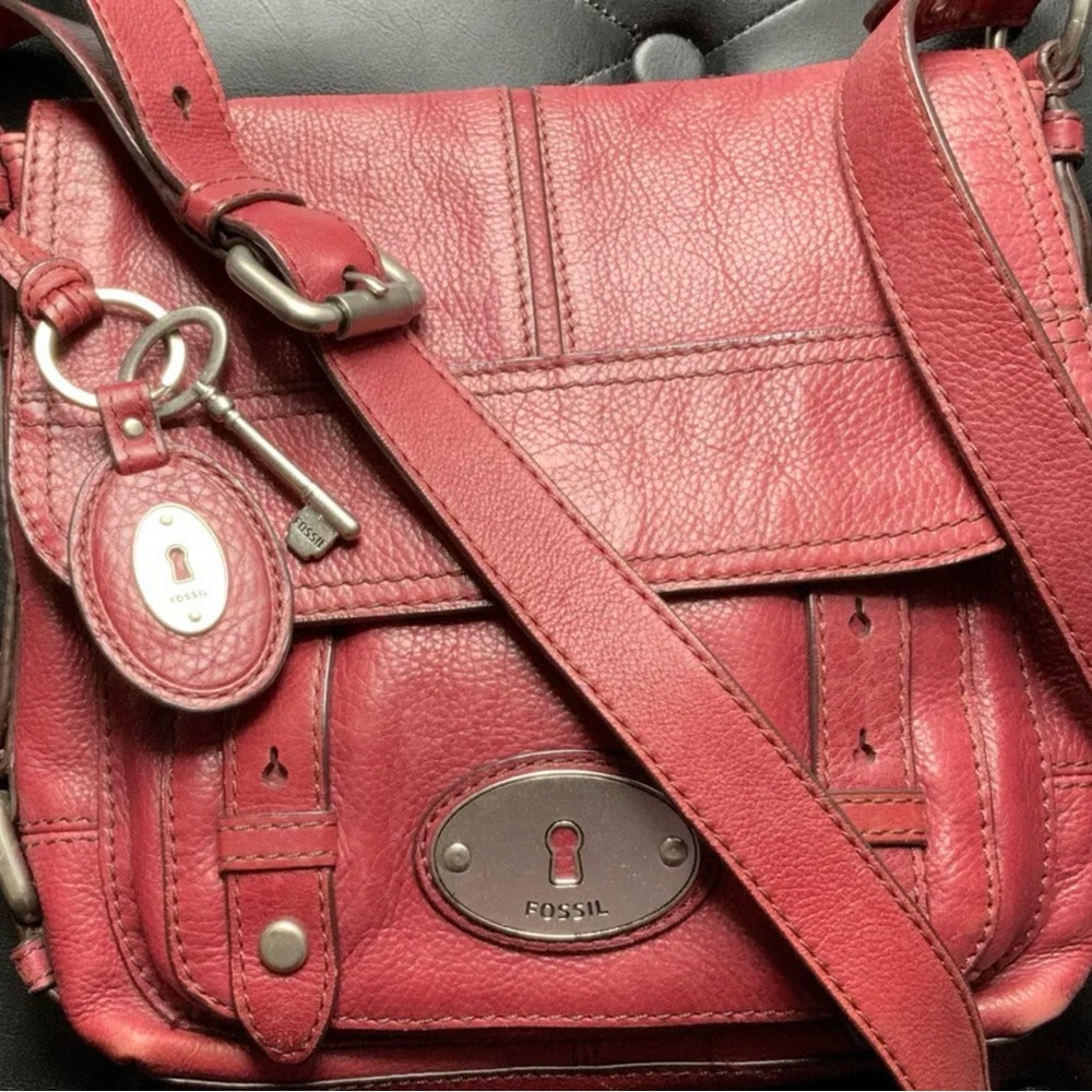 Fossil Red Leather Handbag